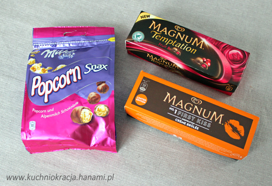 Popcorn w czekoladzie oraz limitowana edycja lodów Magnum,Hanami®