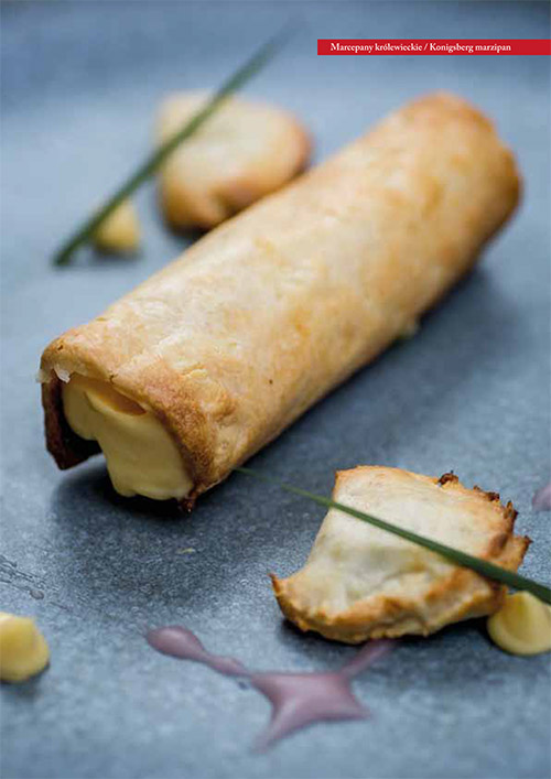 Cannelloni marcepanowe z kremem z trawy żubrowej - przepis z książki "Sto receptur na sto lat niepodległości" (MAKRO)